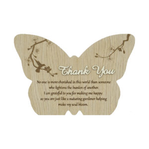 Wooden Butterfly Wall Décor- Thank You